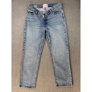 Revice Jeans V Cut Waist Straight Leg Medium Wash Blue Size 29